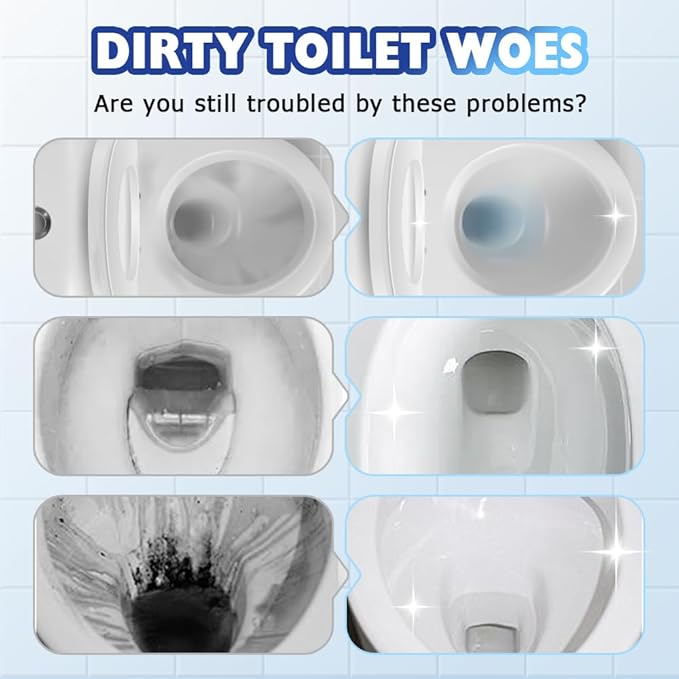 Automatic Toilet Bowl Cleaner, 2025 New Toilet Cleaning Tablets, Long Lasting Tank Cleaner for Bathroom, Convenient Blue Deodorizer, Easy Flush Cleaner Tablets for Home (10)