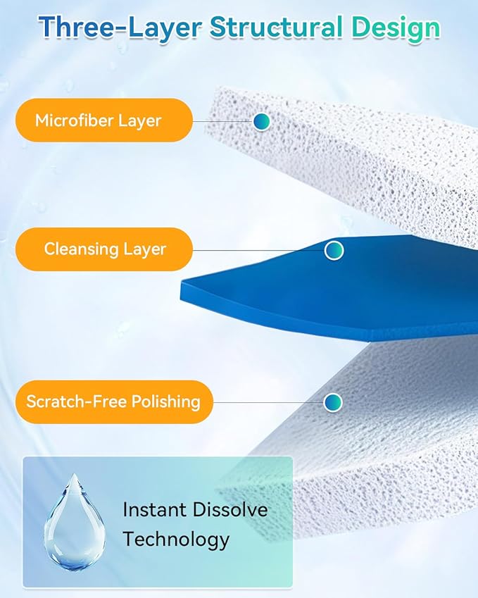 EcoSweep 50count Wand Refills, Disposable Toilet Brush Heads for Cloro x Toilet Wand