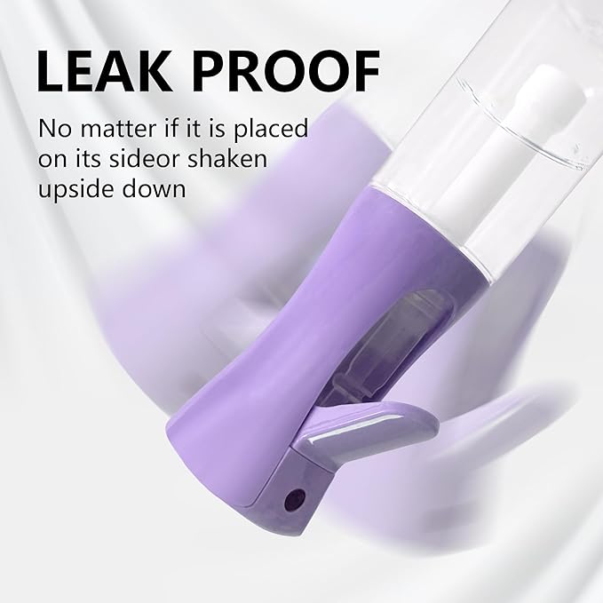 Spray Bottle for Hair Continuous Ultra Fine Mist (200ml) 360° Multi Spray Bottle for Plants, Cleaning, Skin Care Leakproof & Durable 2 Pack