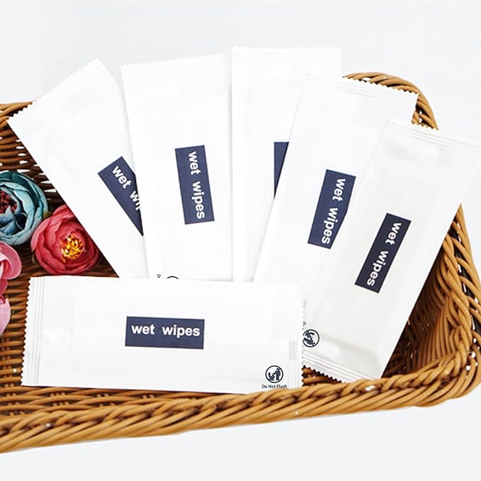 Individual Hand Wipes, Wet Wipes Individually Wrapped 100 Pack, Clean Hands Quickly, Large Wet Wipes Bulk for Homeless, Suitable for Restaurant, Wedding, Barbecue
