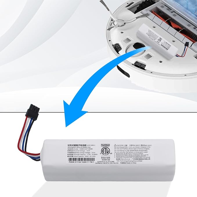 Original P2008-4S2P-MMBK Battery Accessories for Dreame F9/D9/D9 Pro/D9 Max/L10 Pro/Z10 Pro/Dreame L10S Ultra Vacuum Cleaner 14.4V 5200mAh