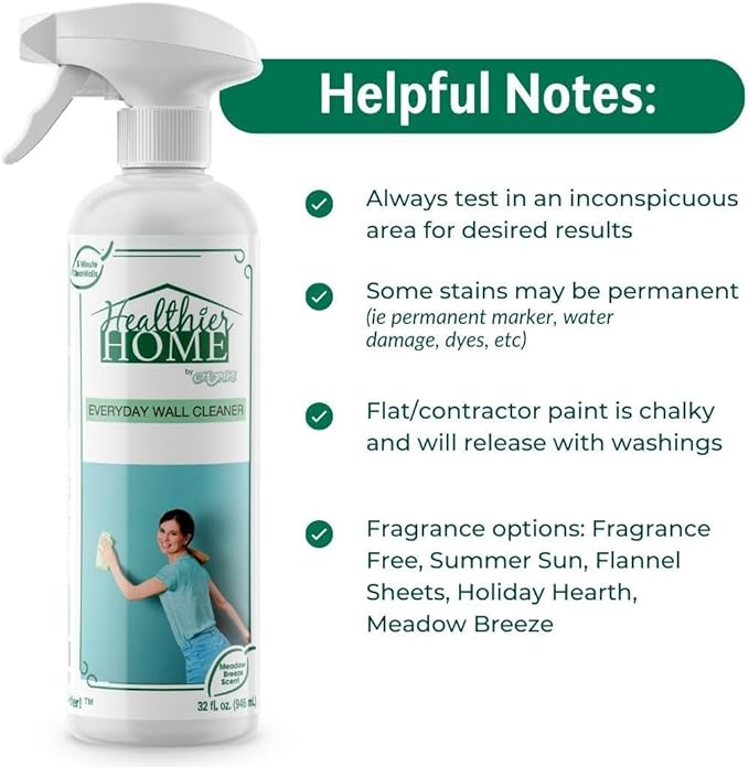CHOMP! Painted Wall Cleaner Spray: Healthier Home 5-Minute CleanWalls 4-in-1 Multipurpose, Ceiling and Baseboard Cleaning - Dirt, Dust, Odor and Stain Remover - 32 Oz (Summer Sun Scent)