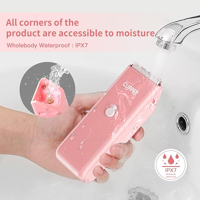 Founouly Professional Household Waterproof Low Noise Pet Hair Clippers Electric USB Rechargeable Painless Grooming Tools Hair Grooming Trimmer for Small Medium Dog Cat AP005 Green