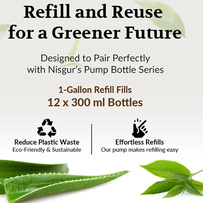 Hotel Hand Wash in Gallon Size 1 Gallon Each Total 2 Gallon Jugs with Extra Pump Dispenser to Refill Wall-mounted and Stand Dispenser Aloe vera, Green Tea Extract Infused Hotel Toiletries