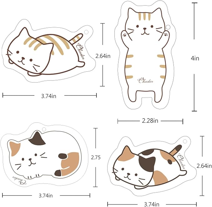 Extra Durable Biodegradable Wood Pulp Cartoon Sponges Compressed - More Durable Than Ordinary, Quick-Absorbing for Kitchen, Bath & Pet Dishes, 4-Pack Cute Cat Shapes, Plant-Based & Odorless