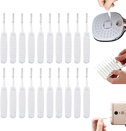 Upgrade Shower Head Cleaning Brush, Gap Hole Anti-Clogging Cleaning Brush, Shower Head Cleaner Picks Brush Tiny Cleaning Brush for Shower Head, Multifunction Shower Head Cleaning Brushes (20PCS)
