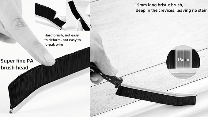 4 PCS Crevice Cleaning Brush,Hard Bristle Crevice Cleaning Brush,Crevice Cleaning Tool is Effective to Clean The Small Gap of Kitchen, tolilet and Windows.