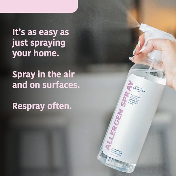 Allergen Spray, Pets, Dust Allergies & More, Air & Surface Control, Just Add Water, Bottle Plus Two Refills, Over 100oz Total