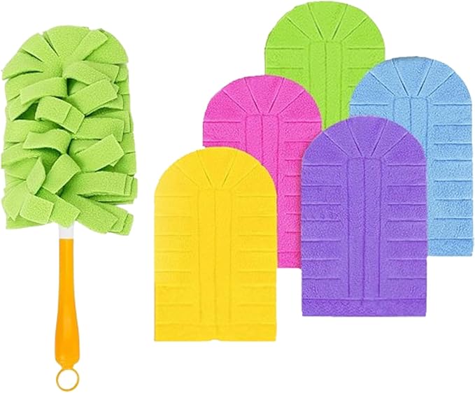 360°Electrostatic Duster Refills — The Sustainable Choice for a Dust-Free Home,Reusable Duster Refills,Duster Refills Reusable,Reusable & Washable Microfiber Dusting Heads,for Home Office Car (C)