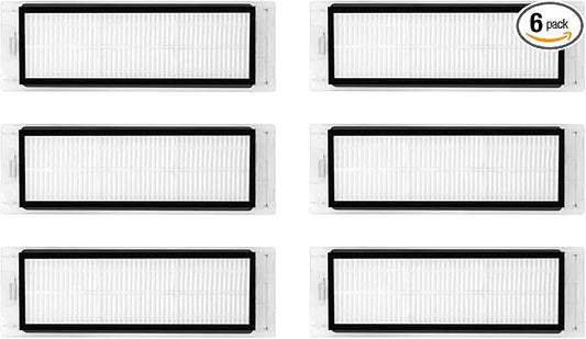 6 Pack Washable Filter Replacement Compatible for Roborock Q5 Robot Vacuum Cleaners Part Accessories