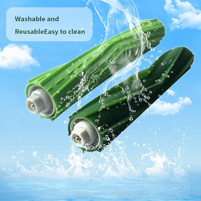 2 Set s9 replacement rollers Compatible with Roo-mba s9 (9150) s9+ s9 Plus (9550) s Series Vacuum Cleaner Multi-Surface Rubber Brushes,Roo-mba s Series roller brushes