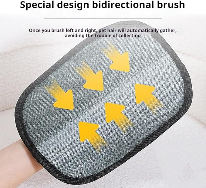 Szyafei Pet Hair Removal Glove for Dogs & Cats,2Pcs Electrostatic Gloves Pet Hair Removal, Washable Reusable Dogs Cats Hair Gloves for Furniture Bed Sheets Couch Clothes Carpet Car Seat