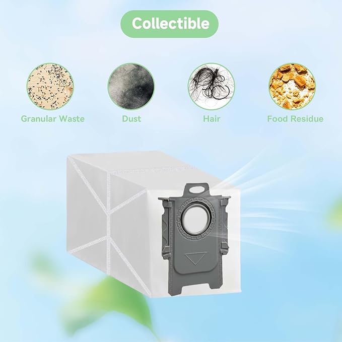 20 Pack Qrevo Dust Bags for Roborock Qrevo Series QV 35A, Qrevo S5V, Saros10r, Qrevo S, Qrevo Edge S5A, Qrevo 2R3W, S8 Max Ultra, S8 MaxV Ultra, Qrevo Curv S5X, Qrevo Master/Slim Robot Vacuum Cleaner