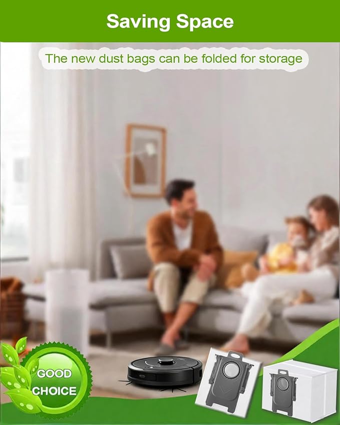 ApexOne 22 Packs Vacuum Dust Bags for Roborock S8 Pro Ultra/ S8+/ S7 Max Ultra/ S7 MaxV Ultra/ Q5+/ Q7+/ Q7 Max+/ Q5 Pro+/ Q8 Max+ Clean Base Automatic Dirt Disposal Cleaners, 3L Large Capacity