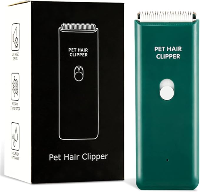 Grimgrow Dog Cat Home Hair Waterproof Clipper Portable Electric USB Rechargeable Pet Grooming Tools Low Noise Shaver Cordless Trimmer for Small and Large Pets