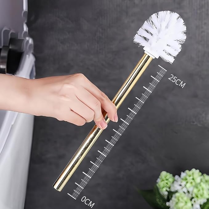 Toilet Brush and Holder Set - Toilet Bowl Brush and Holder with Sturdy Bristles Bathroom Accessories Toilet Cleaner Brush for Bathroom (Black)
