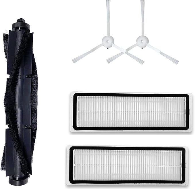 Replacement Parts Accessories Kit Compatible for 360 S5 S7 Robot Vacuum Cleaner,1 Main Roller Brush 2 Side Brush 2 HEPA Filter