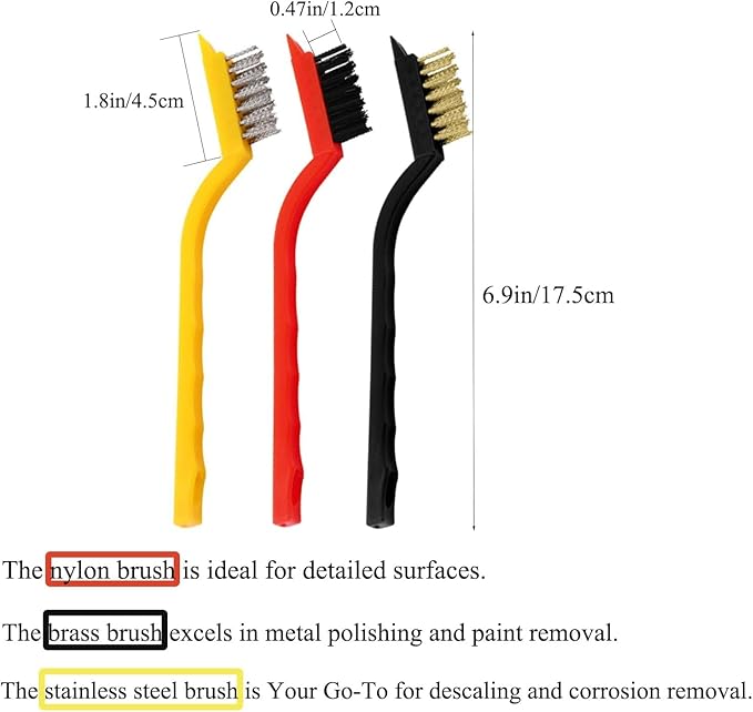 TuTuYa 11PCS Crevice Cleaning Brush Set, Hard Bristle Gap Cleaning Kit for Groove, Window, Tiles, Corner, Faucet, Bathroom, Kitchen, Stove, Pot