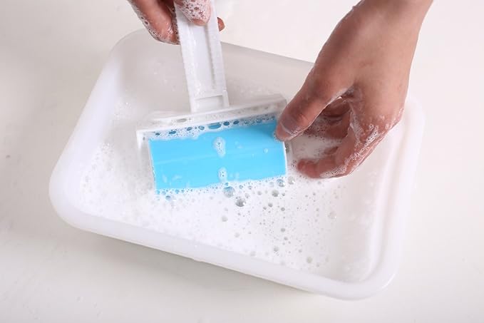 iLifeTech Reusable Sticky Picker Set Cleaner Lint Roller Pet Hair Remover Brush, Blue 8 inch Large Size + Pocket Size