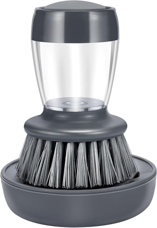 Soap Palm Brush Storage Set, 1 Piece Kitchen Brush with Bracket for Cleaning Pots, Pans and Sinks Scrub Brush Kitchen Scrub Brush