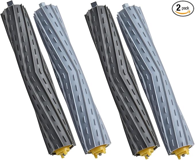PELLYDA Rubber Roller Brushes,Replacement Parts for irobot Roomba 800 & 900 Series, Roomba 800 850 860 861 866 870 880 890 900 980 985 Vacuum,Roomba Accessories 2 Sets of Debris Extractor
