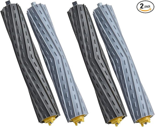 PELLYDA Rubber Roller Brushes,Replacement Parts for irobot Roomba 800 & 900 Series, Roomba 800 850 860 861 866 870 880 890 900 980 985 Vacuum,Roomba Accessories 2 Sets of Debris Extractor