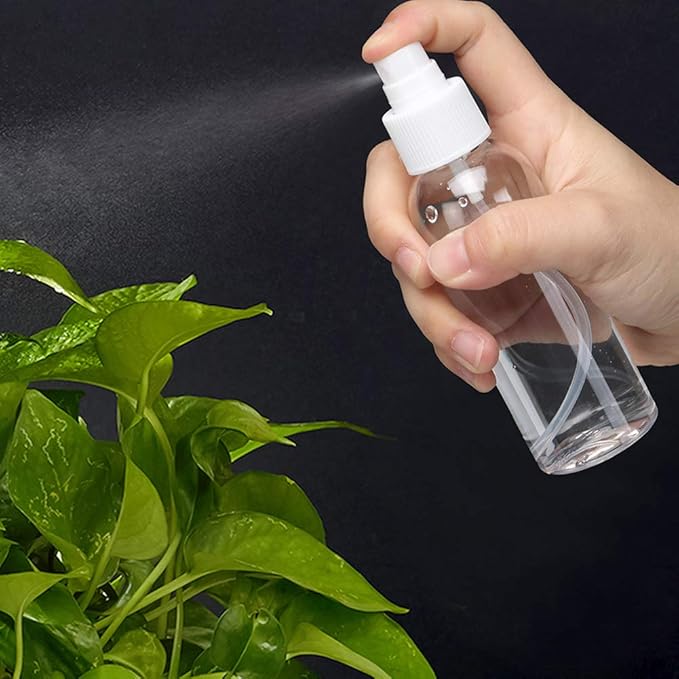 Fine Mist Spray Bottle 3.4oz/100ml Clear Travel Bottles Leak Proof for Makeup Cosmetic Containers (CLEAR)
