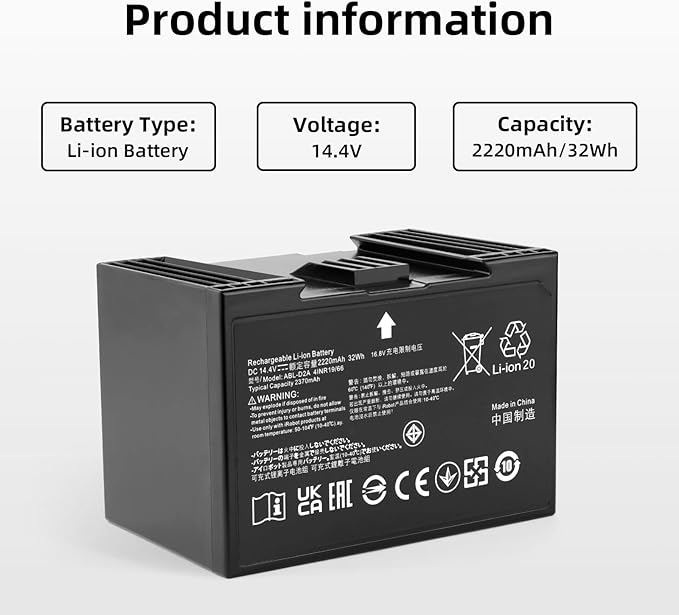 ABL-D2 Battery Replacement for iRobot Roomba i8 i8+ i8 Plus i7 i7+ i7 Plus i3 i3+ i4 i4+ i4150 i8550 e5 e5150 e6 e6198 i7158 i7556 i7558,Combo i5 i5+ j5 j5+ j7 j7+ j7150 j7550 j8+ j9 j9+ Robot ABL-D2A