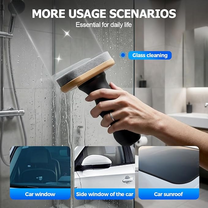 Handheld Glass Oil-Film Remover, 2026 Upgrade Glass Emulsion Cleaner, New Glass Cleaning Board, Automotive Oil Film Cleaning Brush for Car Windows (4, Medium)