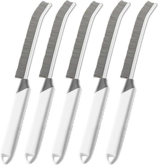 YIGAARUI Crevice Cleaning Brush Bathroom Tile Groove Gap Cleaning Brush Premium Crevice Cleaning Tool Aluminum Support with 15° Angled Head-Grout Thin Brush,Kitchen & Bathroom Tool (5PCS)