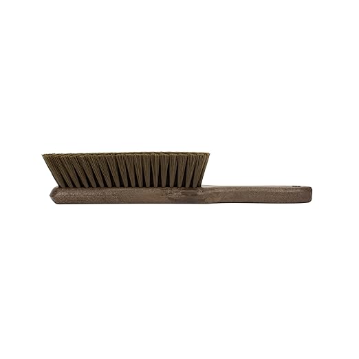 SPARTA Handheld Soft Counter Brush 8 Inch Bristle Span, Multi-Use Dust Brush with 5 Inch Handle for Tables, Countertops, and Delicate Surfaces, Polyester, Brown