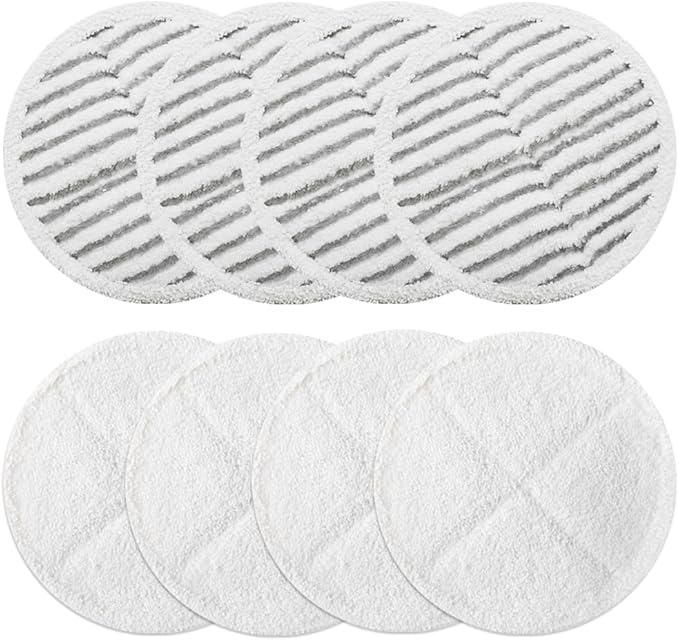 BeiLan Spinwave Mop Pads Fit for Bissell Spinwave 20399 23157 23159 2039A 2124A 20393 2039T 2039W 20391 20395 2307 2315A Soft Scrubby Pads for Hardwood Floor Cleaning Replacement Pads(8Pack)