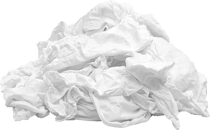 SupremePlus Premium White T-Shirt Cleaning Rags (25 lbs. Compressed Box of Rags) – White Cotton Cloths for Cleaning, Staining, Painting, Oil, Grease & Dust Removal