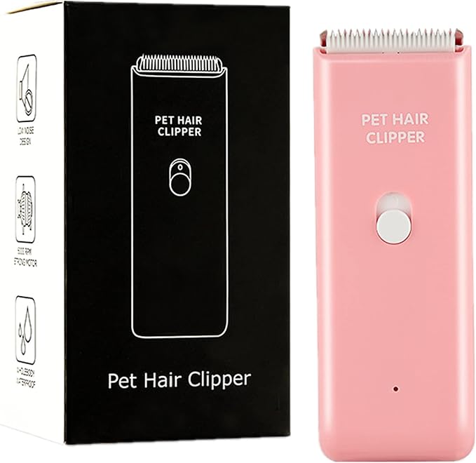 Grimgrow Dog Cat Home Hair Waterproof Clipper Portable Electric USB Rechargeable Pet Grooming Tools Low Noise Shaver Cordless Trimmer for Small and Large Pets