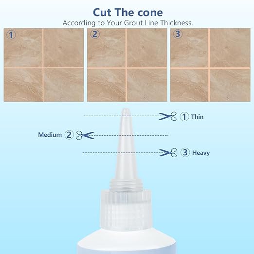 Tile Grout Repair Kit - 17.64oz Beige Grout Filler for Shower, Bathroom & Floor Tile - Waterproof Grout Sealer to Restore & Renew Grout Lines - Quick Drying, Easy to Use Tube