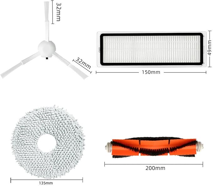 Replacement HEPA Filter Compatible for Dreame Bot L10S Ultra Robot Vacuum Cleaner Parts Accessories 4PCS