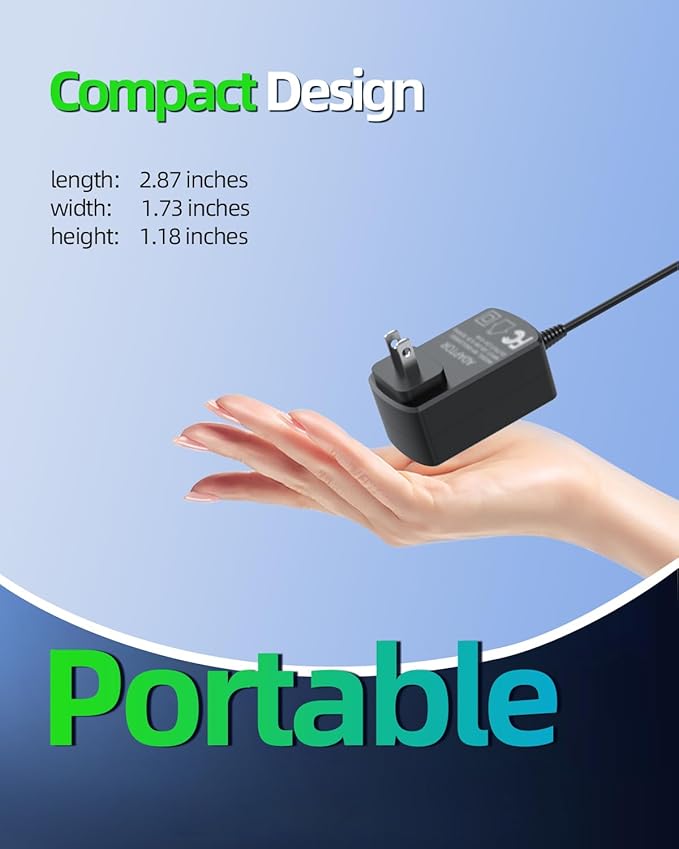 Dexpt Charger Fit for Prettycare Cordless Vacuum Cleaner W200 W400 W300 W100 P4 P3 P1 Cordless Stick Vacuum Cleaner AC Adapter Power Cord
