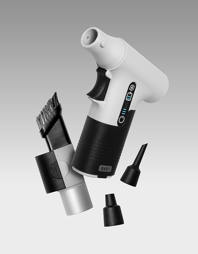 SANARAE 130,000RPM Cordless Air Duster & Mini Vacuum Cleaner – Rechargeable 100W Handheld Blower for Keyboard, Car, Electronics, PC, Home, Office – Eco-Friendly Alternative to Canned Air