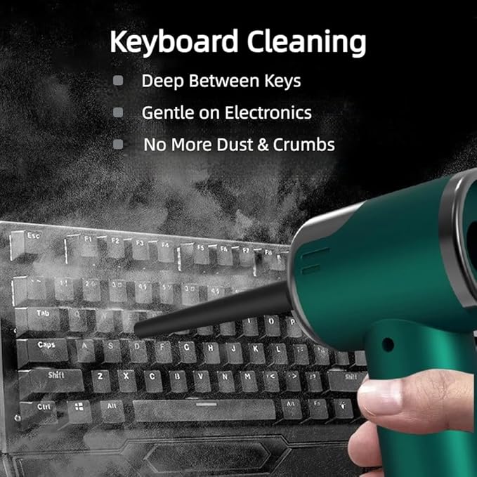 Portable Car Vacuum Cleaner, 2-in-1 Handheld Vacuum & Sealer, 10,000Pa Strong Suction Cordless Mini Vacuum for Car/Home/Keyboard/Pet Hair, Compact Rechargeable with Washable HEPA Filter (Green)