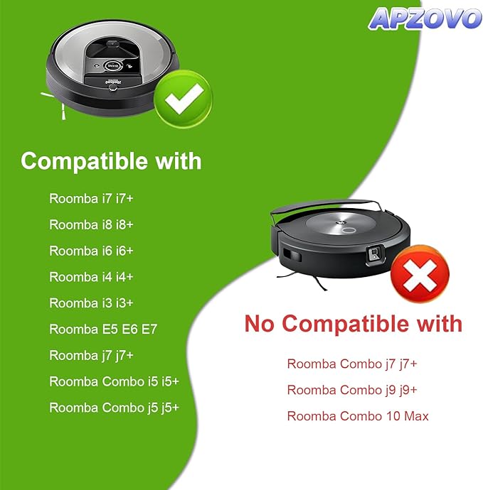APZOVO 6 Pack Replacement HEPA Filter for iRobot Roomba i7 i7+ i3 i3+ i4 i4+ i6 i6+ i8 i8+ E5 E6 E7 J5 J5+ J6 J6+ J8 J8+