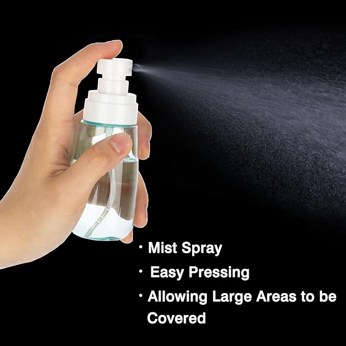 3 Pack 1oz/30ml Small Spray Bottle, Plastic Mini Spray Bottles, Travel Spray Bottle with Fine Mist,Tiny Spray Bottles with 9pcs Labels