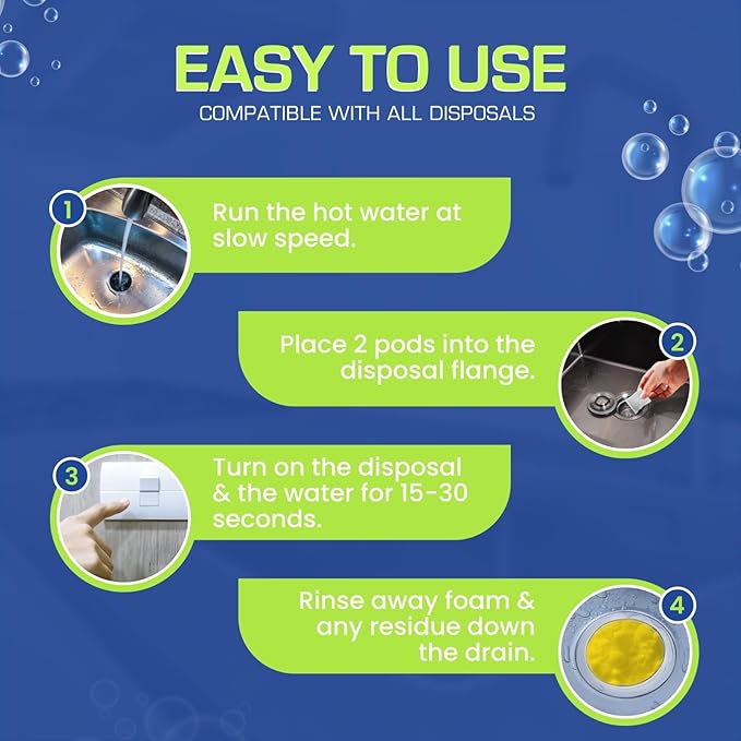 True Fresh Garbage Disposal Cleaner & Toilet Bowl Cleaner Tablets-Septic Safe, Deep Clean & Deodorize, Easy to Use-Up to 1 year Supply, 50 Pcs Bundle