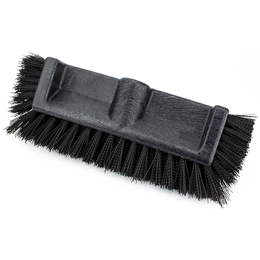 SPARTA Multi-Level Tile Scrub Brush 12" Wide Brush Head, Heavy-Duty Tile Cleaning Brush with End Bristles for Commercial Tiles, Tubs and Floor, Plastic, 12 Inches, Black