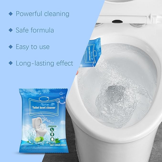 YAGUAN Splash Toilet Cleaner, New Foaming Bowl Toilet Cleaner, Bowl Powder Bathroom Sink and Drain Powder (2 Box 12 Bags)