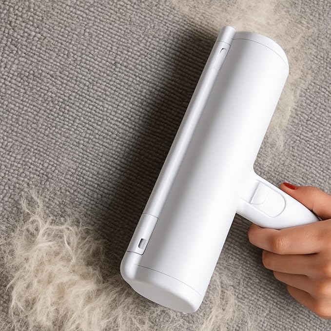 Essential Aura Portable Pet Hair & Lint Remover – Multi-Surface Reusable Lint Roller for Cats & Dogs, Works on Furniture, Carpets, Bedding & Clothes (Blue)