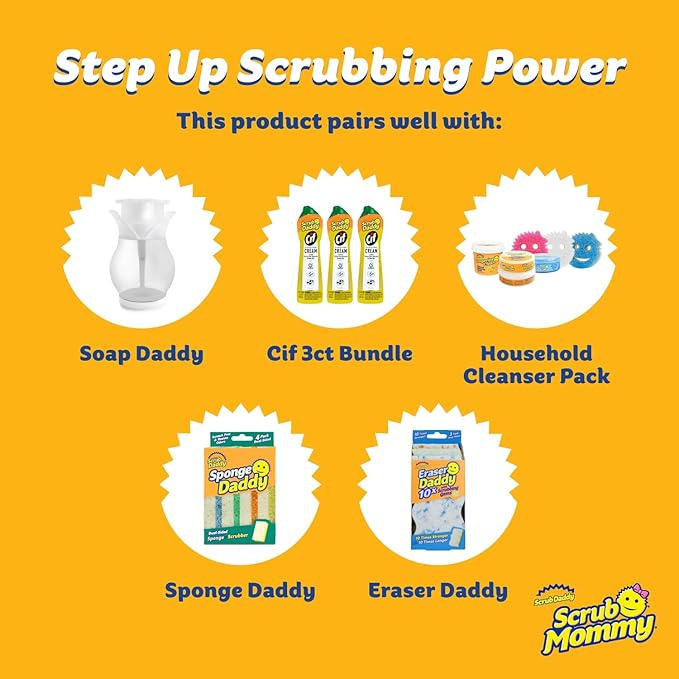 Scrub Daddy Scrub Mommy Kitchen Sponges for Dishes & Wiping Spills - Dual-Sided Dish Scrubber Sponge for Cleaning - Multi-Colored Bulk Pack - Stain & Odor Resistant (5 Count)