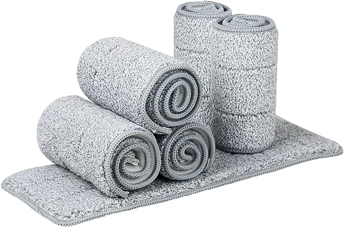 Microfiber Mop Pads 32-inch Replacement 6 Pack Reusable Wet & Dry Refill as Well as 36-inch Wet-use mops.