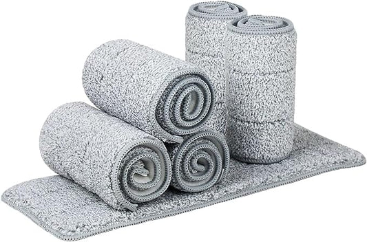 Microfiber Mop Pads 32-inch Replacement 6 Pack Reusable Wet & Dry Refill as Well as 36-inch Wet-use mops.
