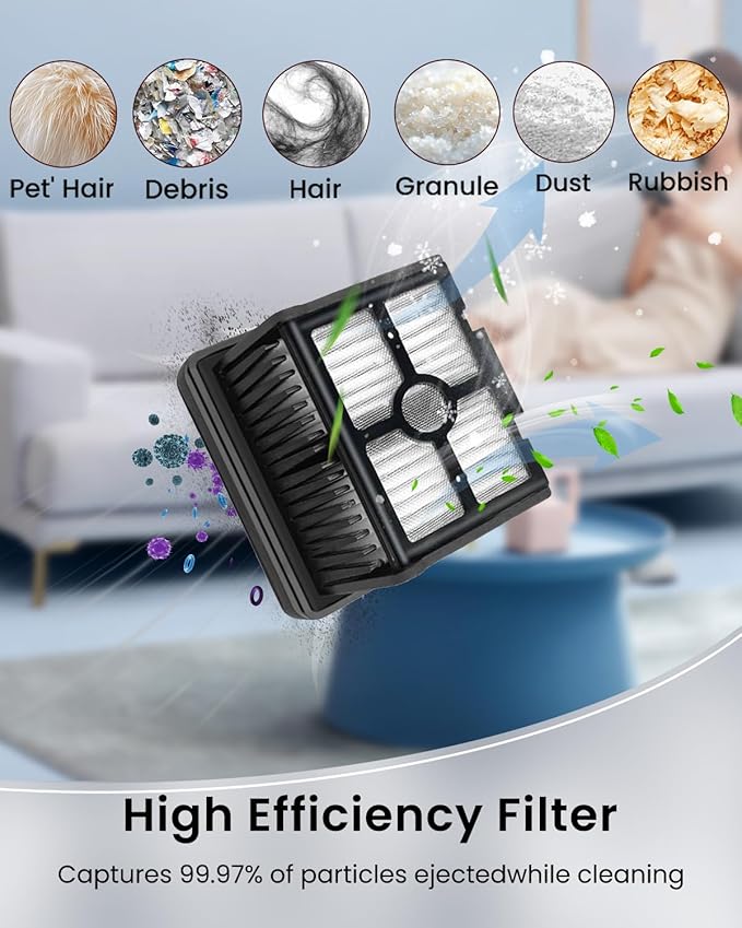 (7pcs) HEPA Filters & Replacement Brush Rollers Compatible For Dreame H12 Pro/ H12 Dual Wet Dry Vacuum Cleaner, Replacement Parts Accessories Kit Inclue 3 Vacuum Filter, 3 Roller Brush