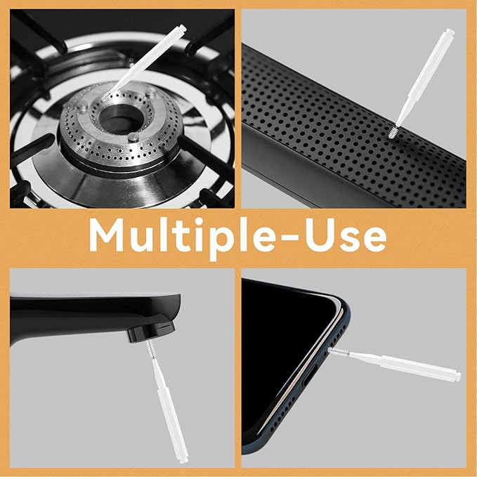 50PCS Shower Head Cleaning Brush, Shower Head Cleaner Tool for Showerhead Small Hole Nozzle, Anti-Clogging Multifunctional Crevice Cleaning Brush with Protective Cover & Storage Boxes(Orange, White)